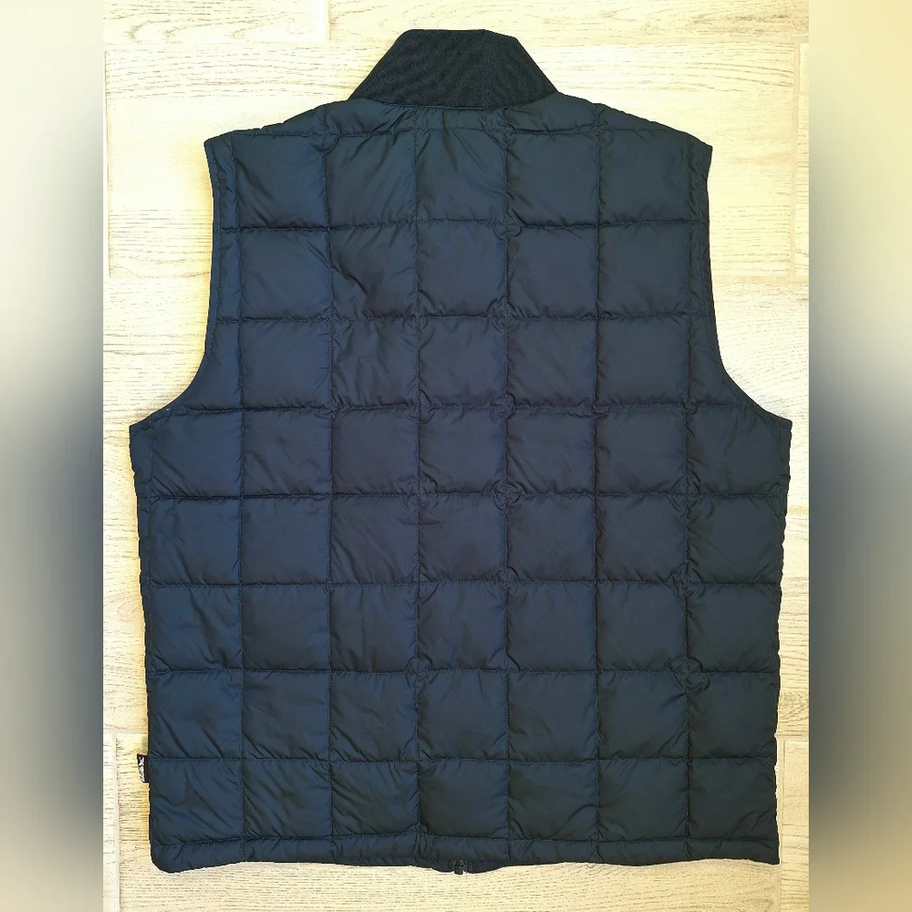 Eddie Bauer Men's Blue Shaw 650 Fill Quilted Down Vest - Size Medium Cozy Puffer